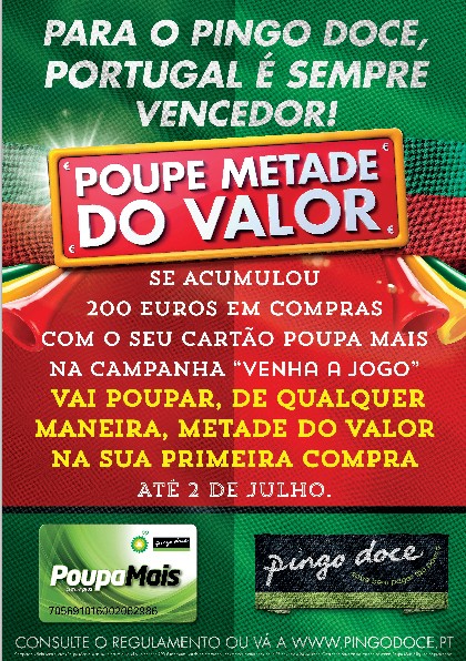 Vamos a jogo com 50% de desconto PINGO DOCE