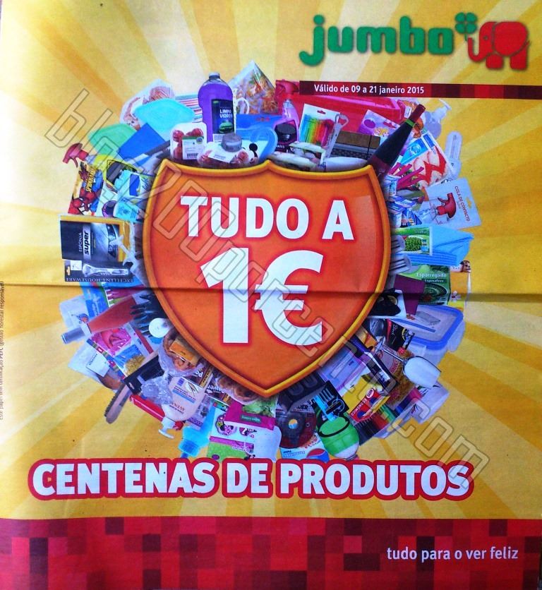Antevisão Folheto JUMBO Tudo a 1€ de 9 a 21 jan