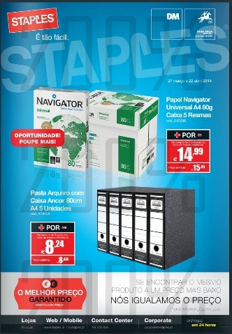 Novo folheto | STAPLES | Economato de 27 março a 22 abril