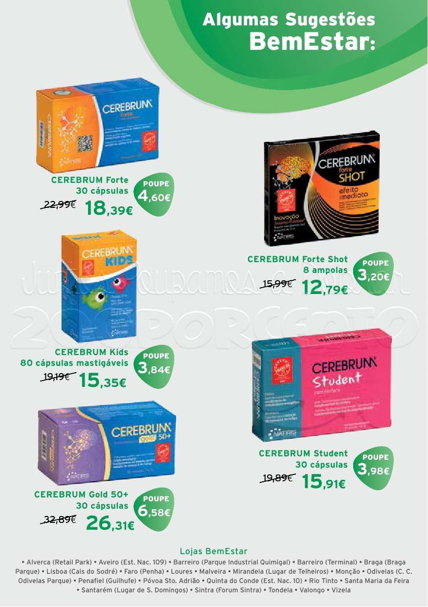 20% de desconto PINGO DOCE Bem Estar até 6 junho - Cerebrum