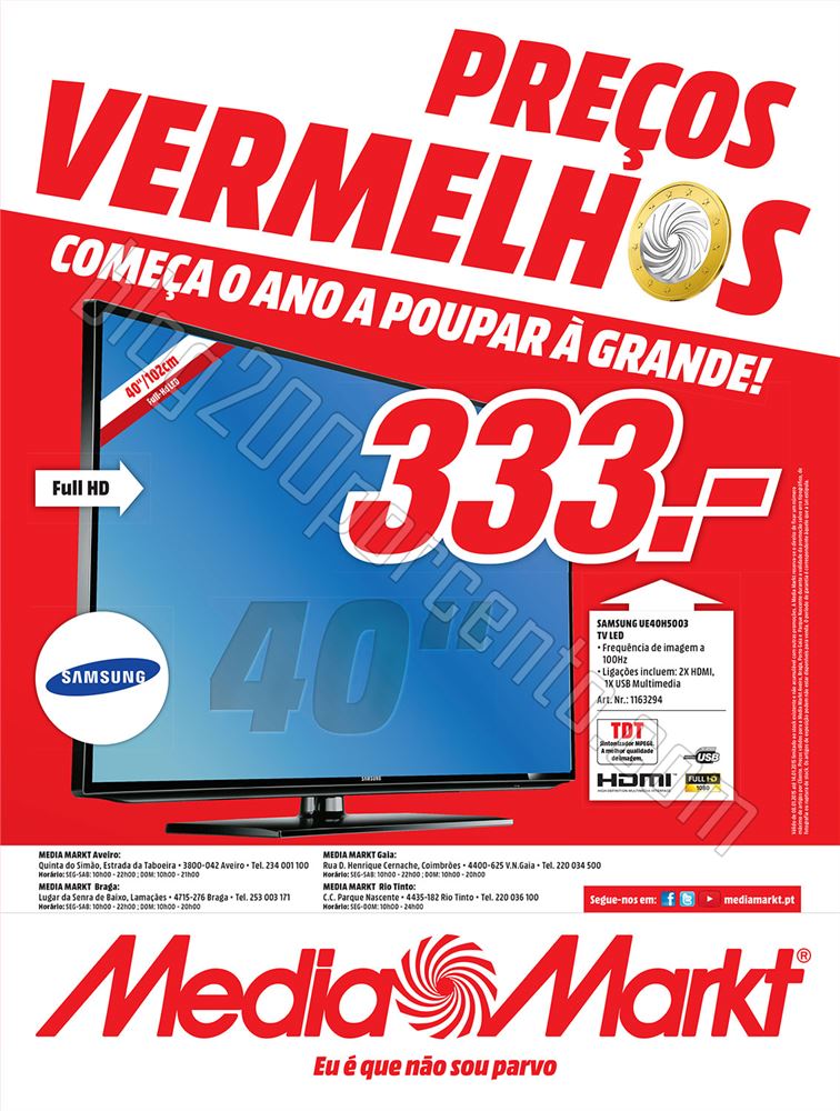 Antevisão Folheto MEDIAMARKT Norte de 8 a 14 jane