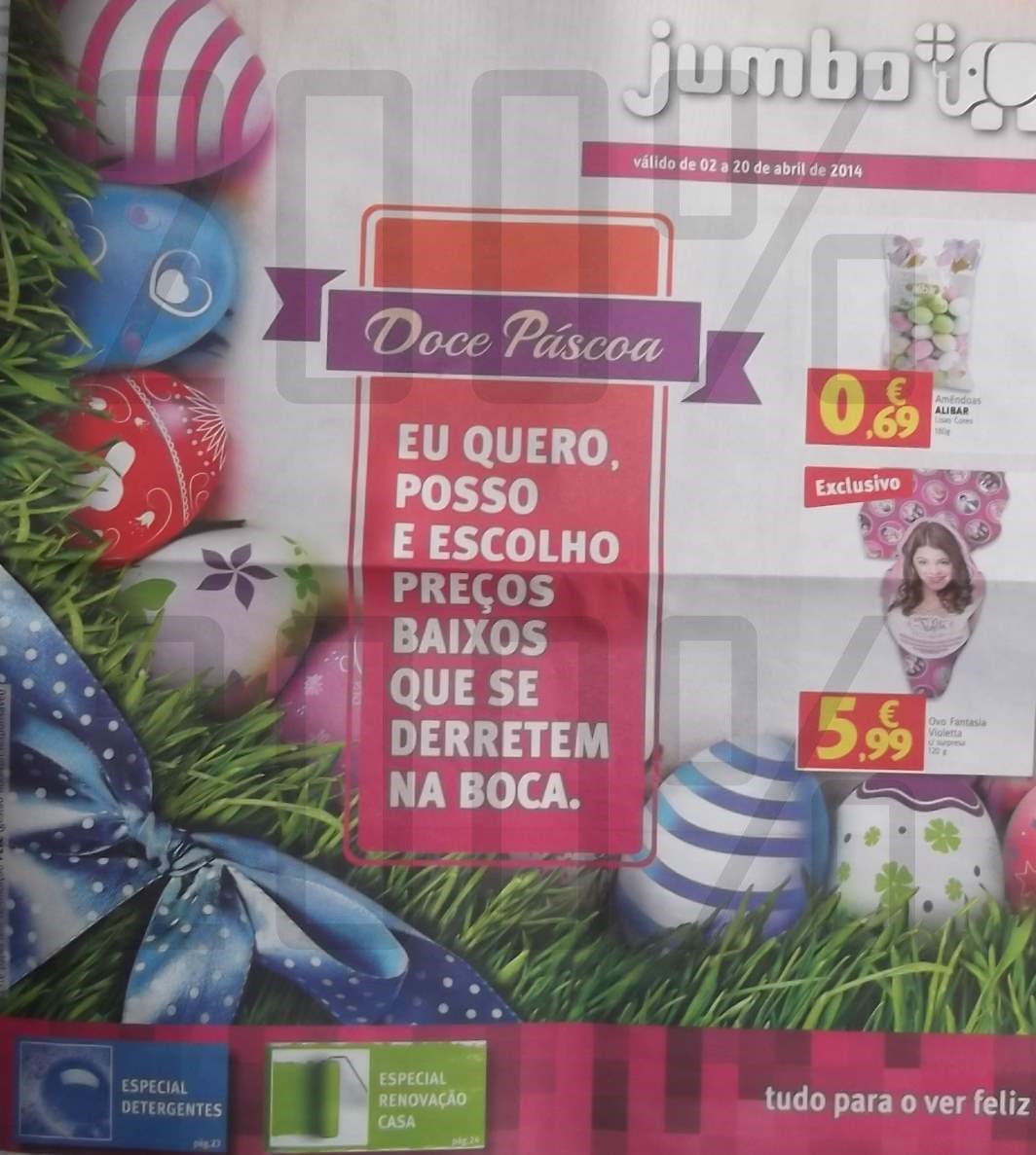 Antevisão folheto Pascoa do JUMBO de 2 a 20 abril