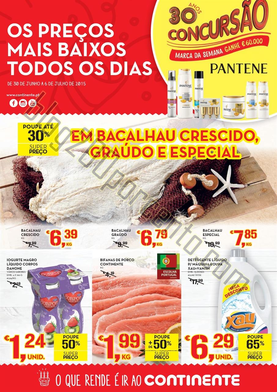 Antevisão Folheto CONTINENTE Promoções de 30 ju
