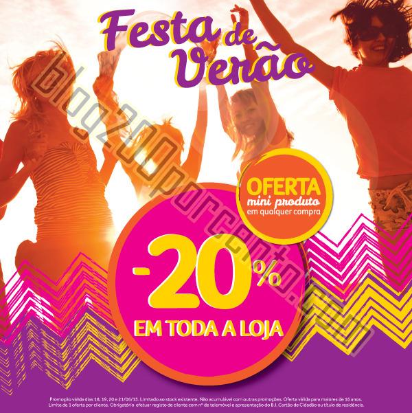 20% desconto em tudo + brinde BOTICÁRIO de 18 a 2