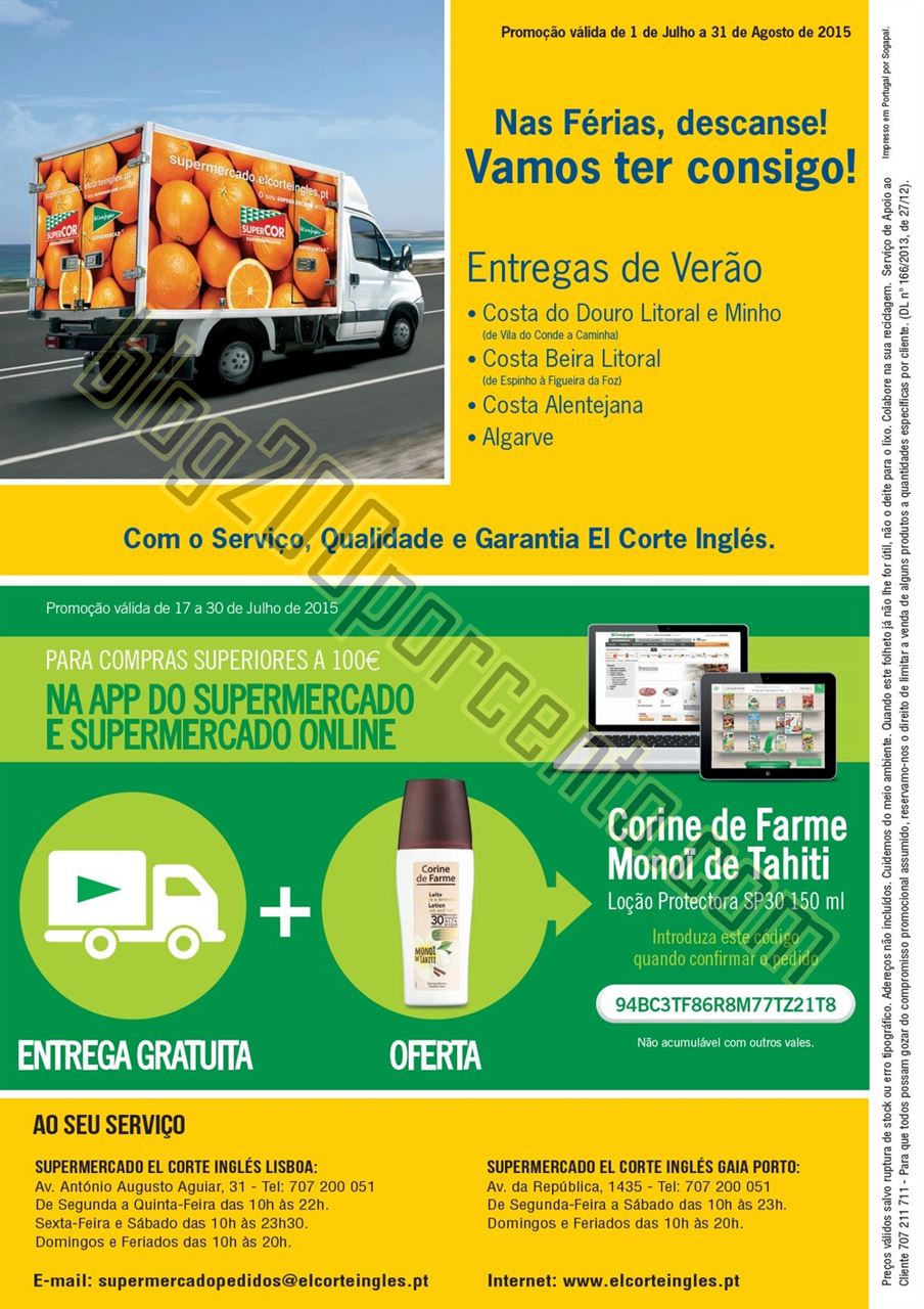Antevisão Folheto EL CORTE INGLÉS Promoções de