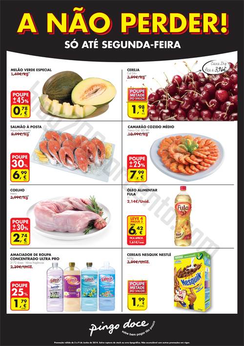 Novas promoções PINGO DOCE de 5 a 9 junho