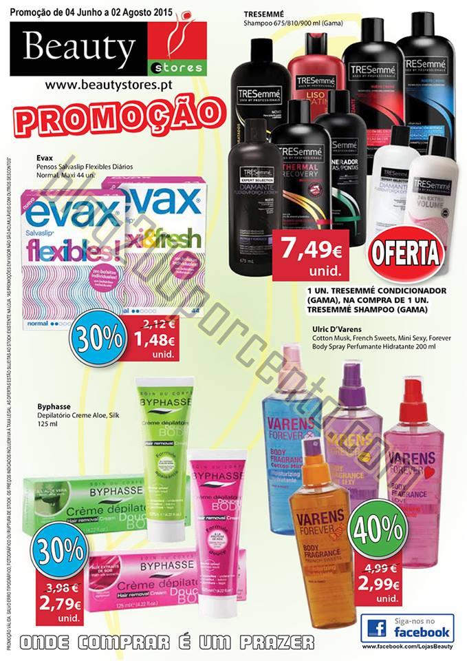 Novo Folheto BEAUTY SOTRES Promoções até 2 agos