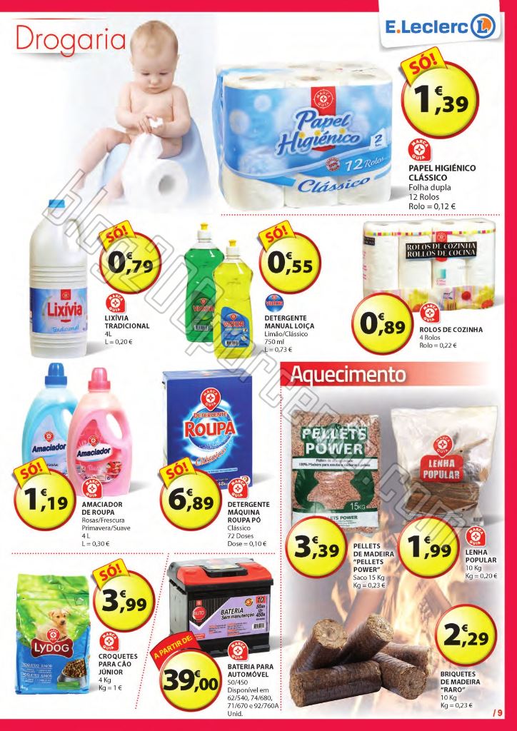 Antevisão Folheto E-LECLERC promoções de 3 a 9 