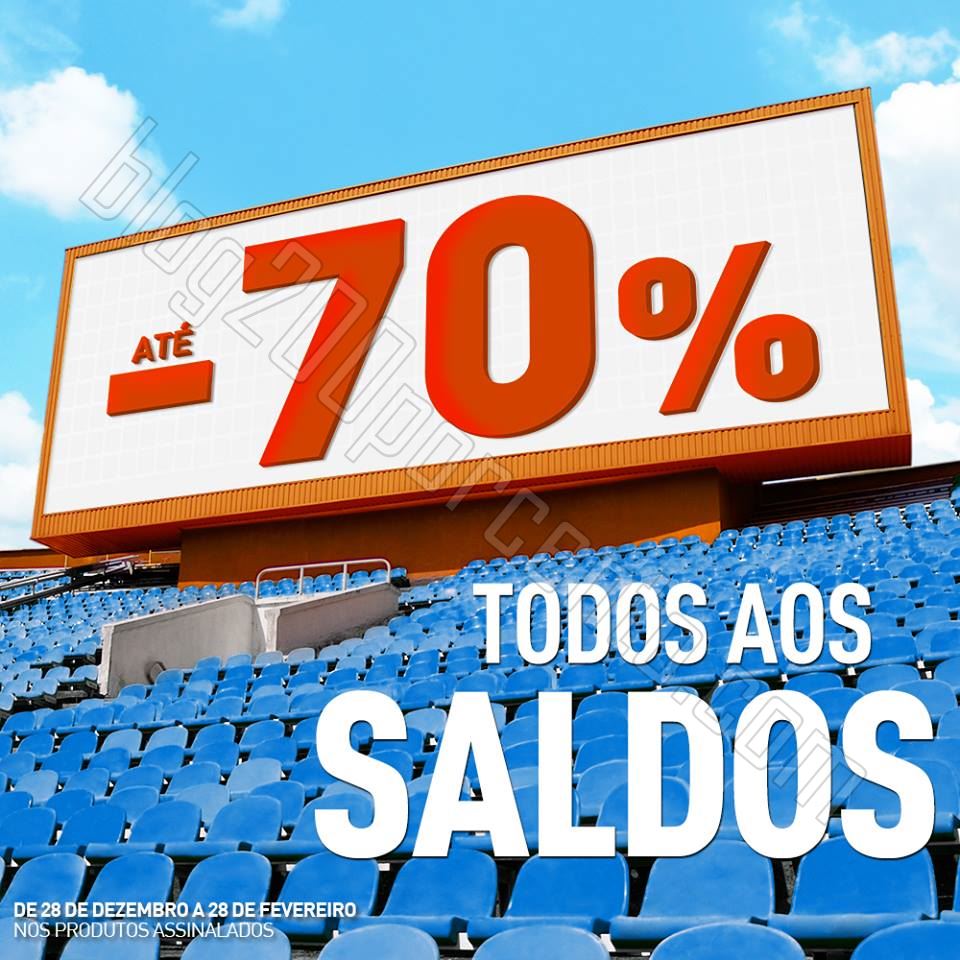 Saldos até 70% desconto DECATHLON de 28 dezembro 