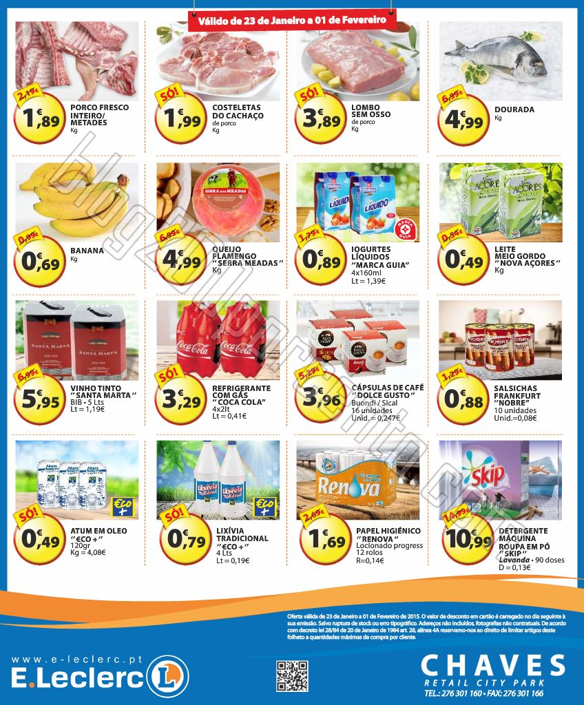 Antevisão Folheto E-LECLERC Chaves de 23 janeiro 