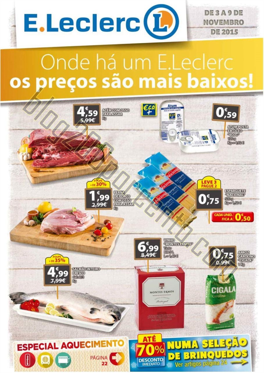 Antevisão folheto E-LECLERC Promoções de 3 a 9 