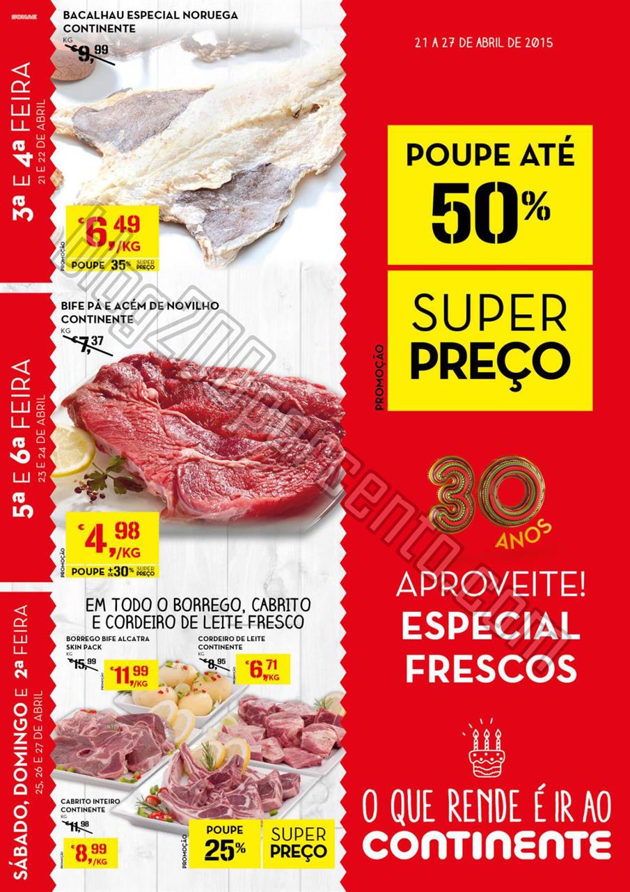 Antevisão Folheto CONTINENTE Especial Frescos de 