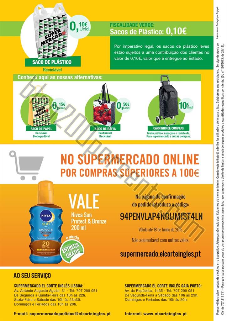 Antevisão folheto EL CORTE INGLÉS de 5 a 18 junh