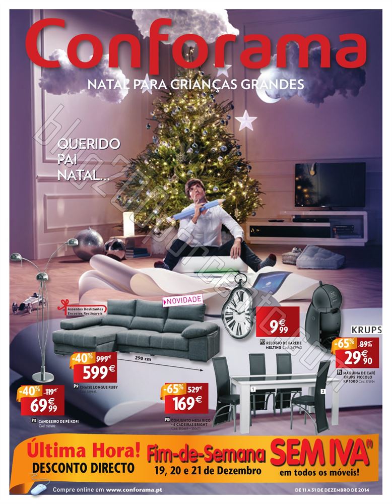 Novo Folheto CONFORAMA Natal de 11 a 31 dezembro p