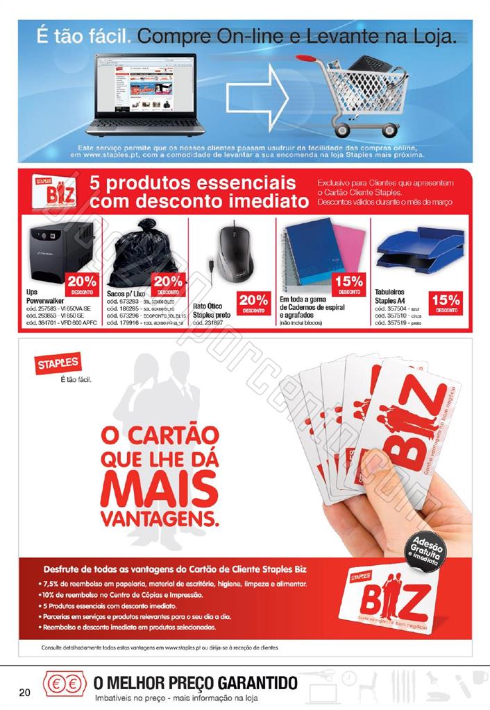 Antevisão Folheto STAPLES promoções de 5 a 17 m