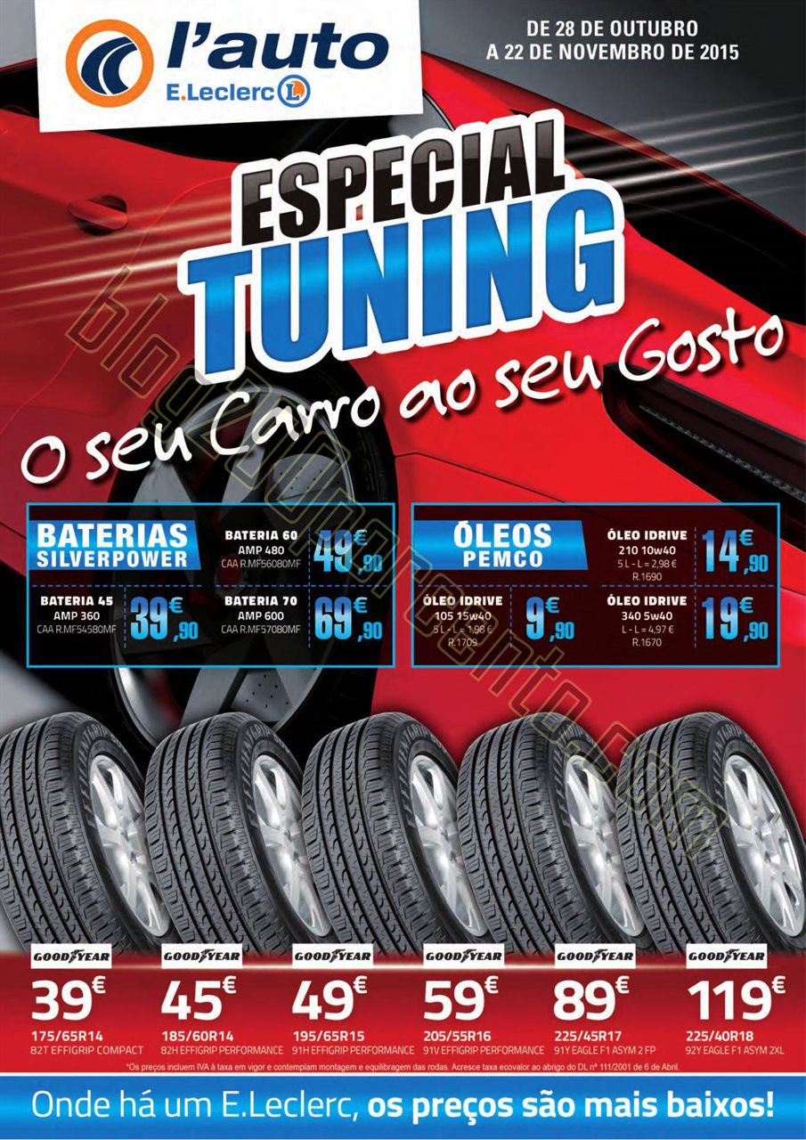 Antevisão Folheto E-LECLERC Auto promoções de 2