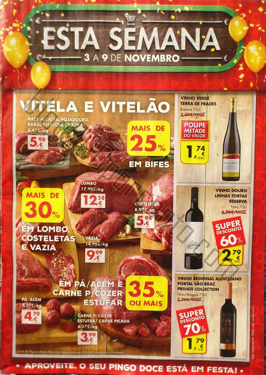 Antevisão Folheto PINGO DOCE promoções de 3 a 9 novembro