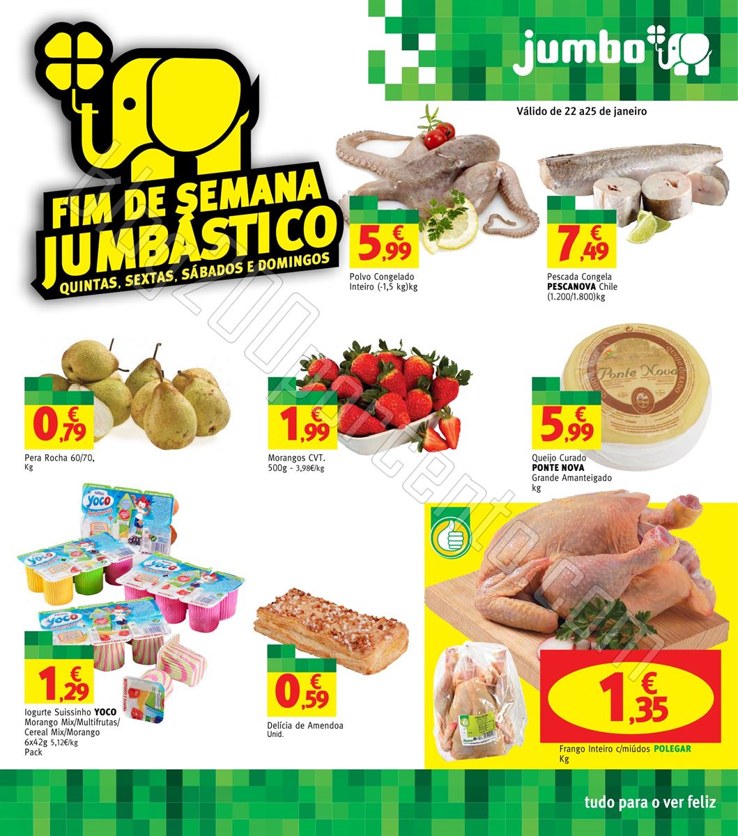 Novo Folheto JUMBO Fim de Semana de 22 a 25 janeir