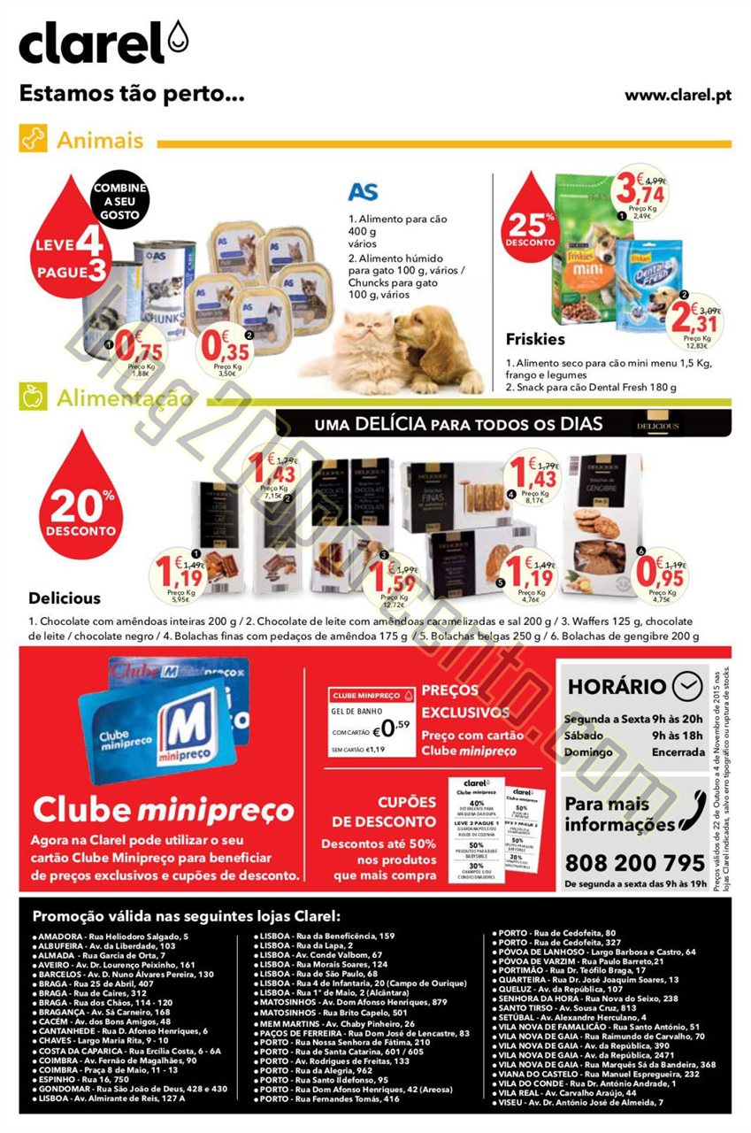 Antevisão Folheto CLAREL Promoções de 22 outubr