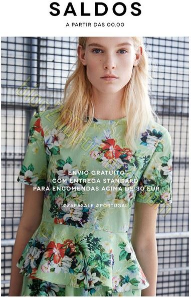 Saldos a partir das 00:00 ZARA ! E portes grátis a partir de 30€ !