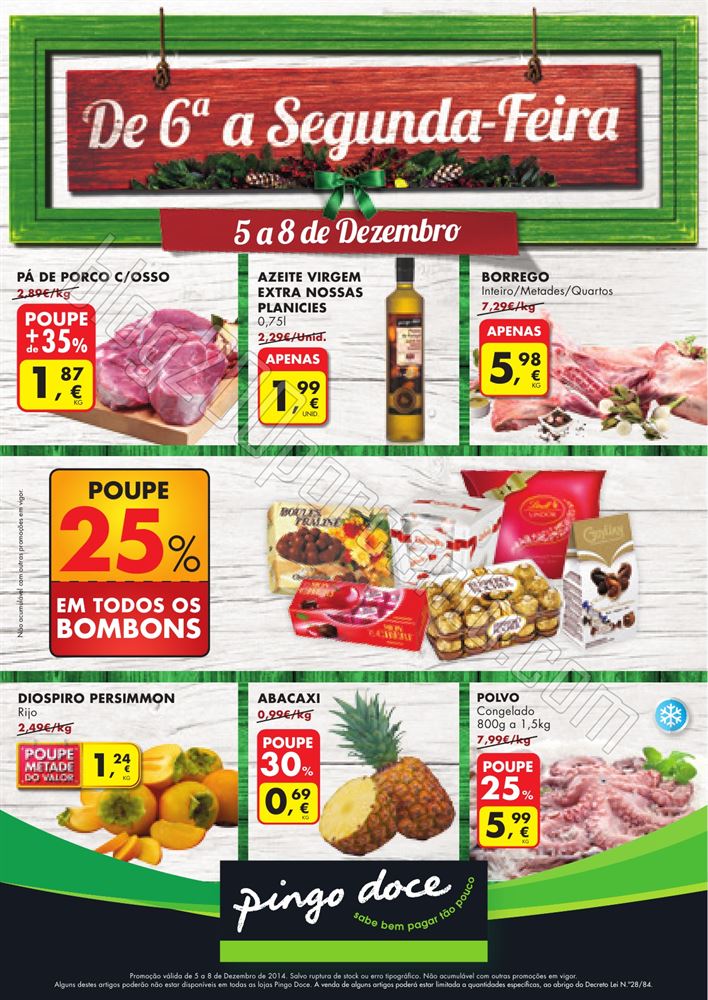 Antevisão Folheto PINGO DOCE Fim de Semana 5 a 8 
