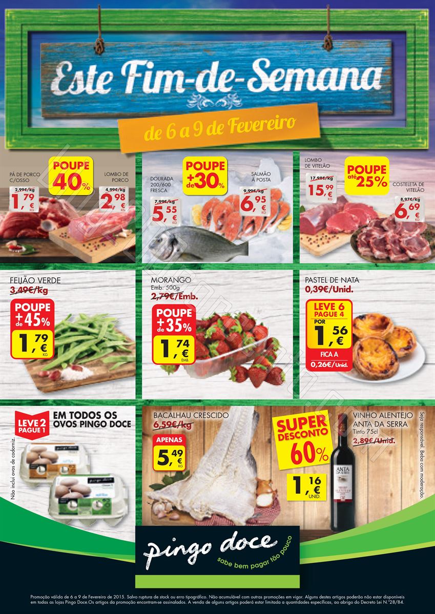 Antevisão Folheto PINGO DOCE Fim de Semana de 6 a