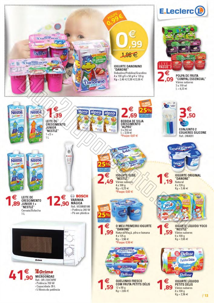 Antyevisão Folheto E-LECLERC Nacional Bebé de 13