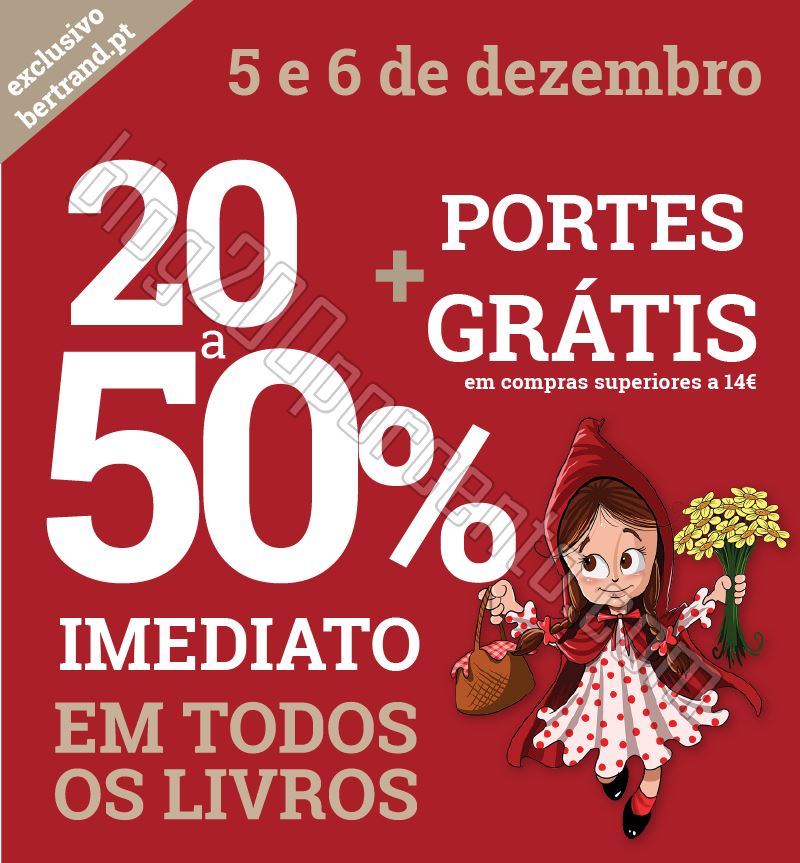 Até 50% desconto + oferta portes BERTRAND dias 5 