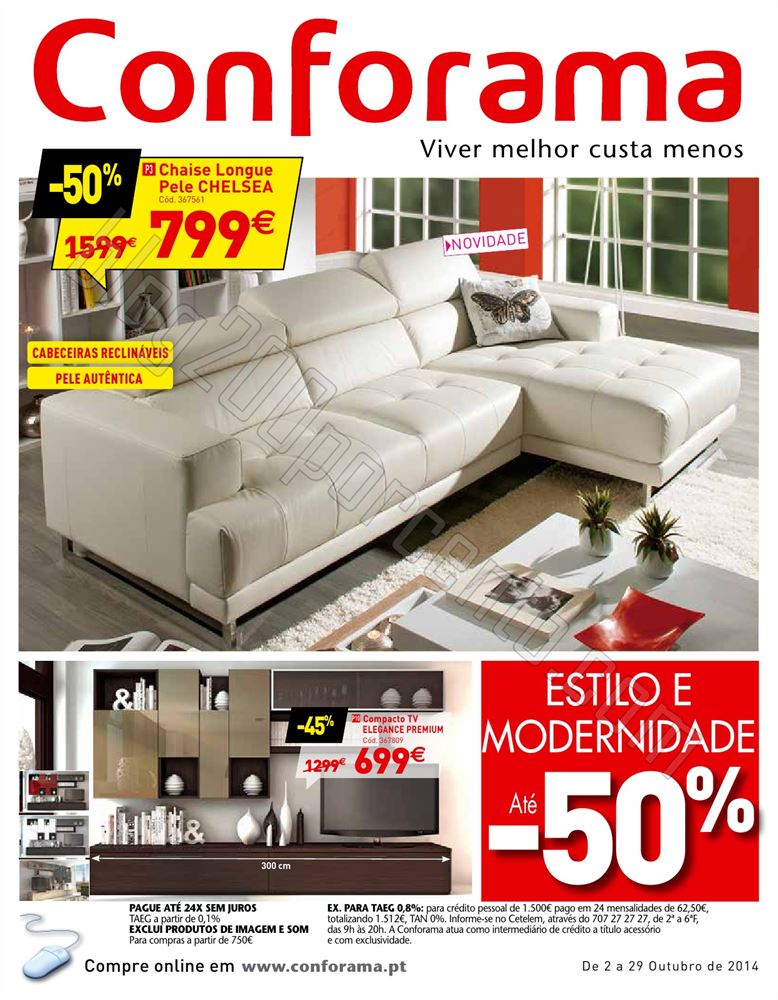 Novo Folheto CONFORAMA de 2 a 29 outubro