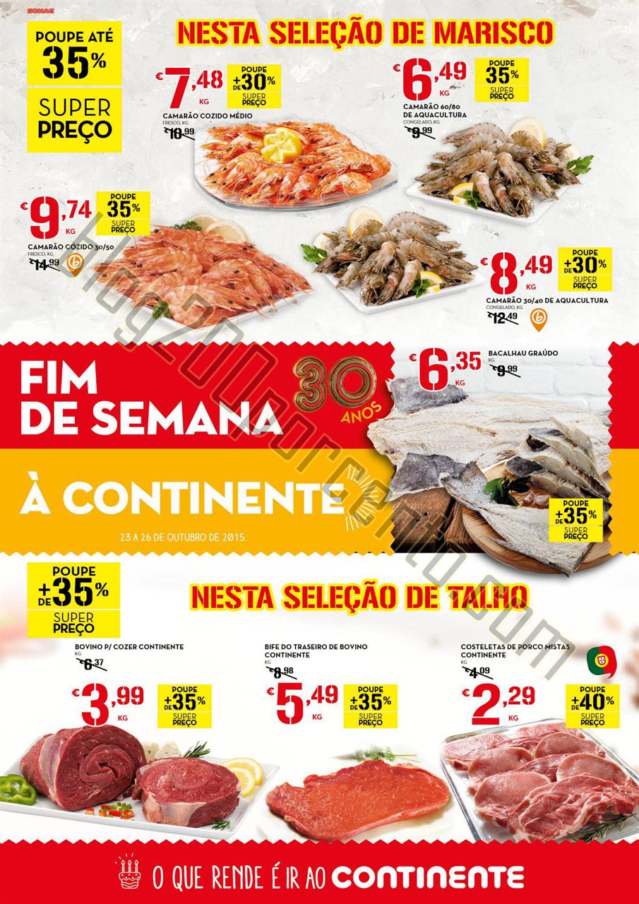 Antevisão Folheto CONTINENTE Frescos Fim de seman