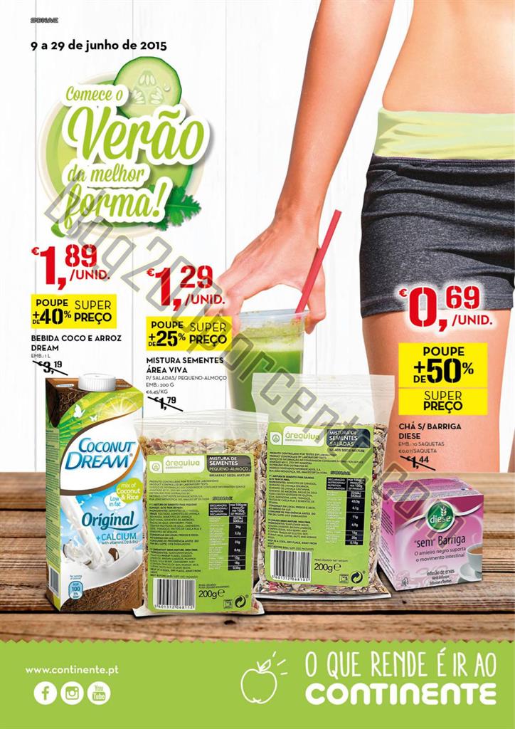 Antevisão Folheto CONTINENTE Verão em Forma de 9