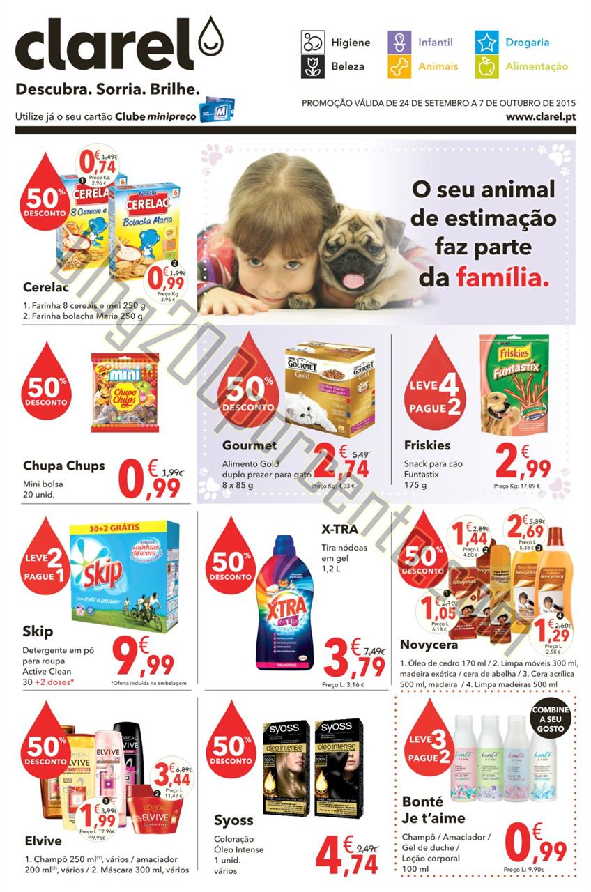 Antevisão Folheto CLAREL Promoções de 24 setemb