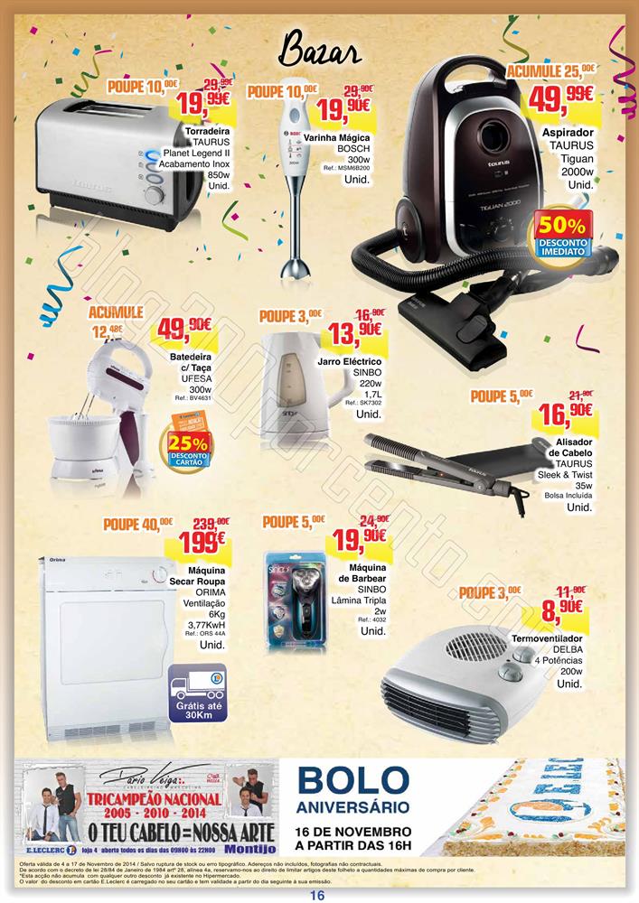 Antevisão Folheto E-LECLERC Montijo de 4 a 17 nov