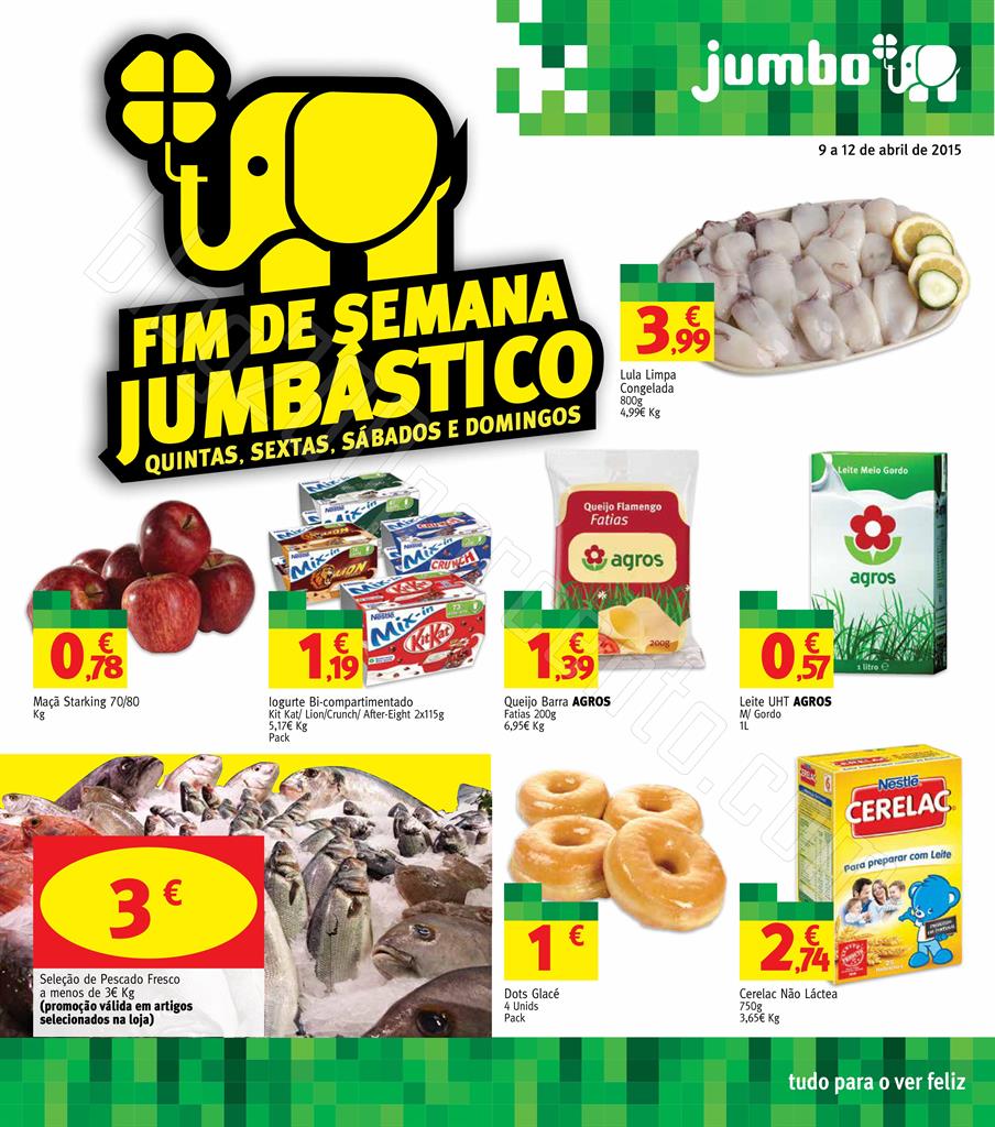 Antevisão Folheto JUMBO Fim de Semana de 9 a 12 a