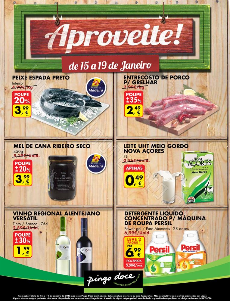 Novo Folheto Promoções PINGO DOCE Madeira de 15 