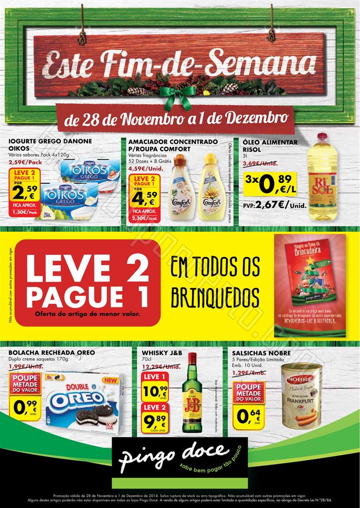 Novo Folheto PINGO DOCE Fim de Semana de 28 novemb