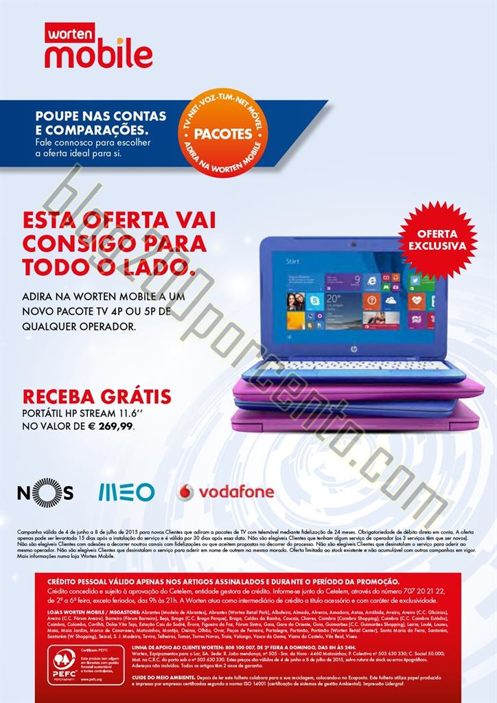 Novo folheto WORTEN Mobile Promoções de 4  junho