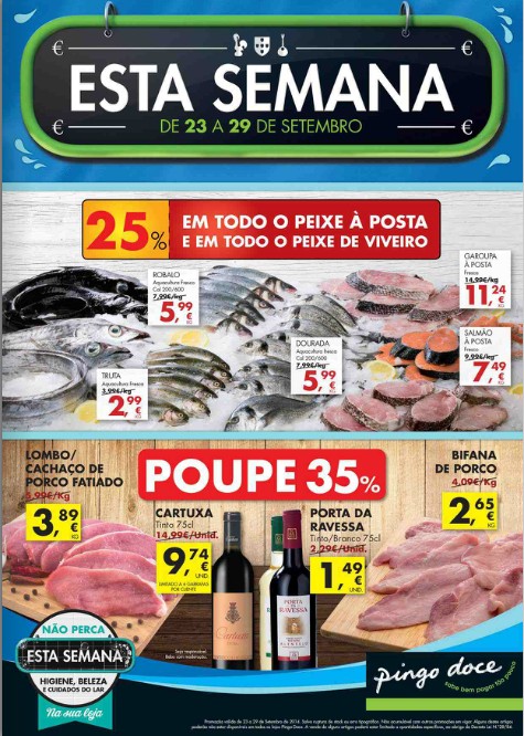 Antevisão Folheto PINGO DOCE de 23 a 29 setembro - online
