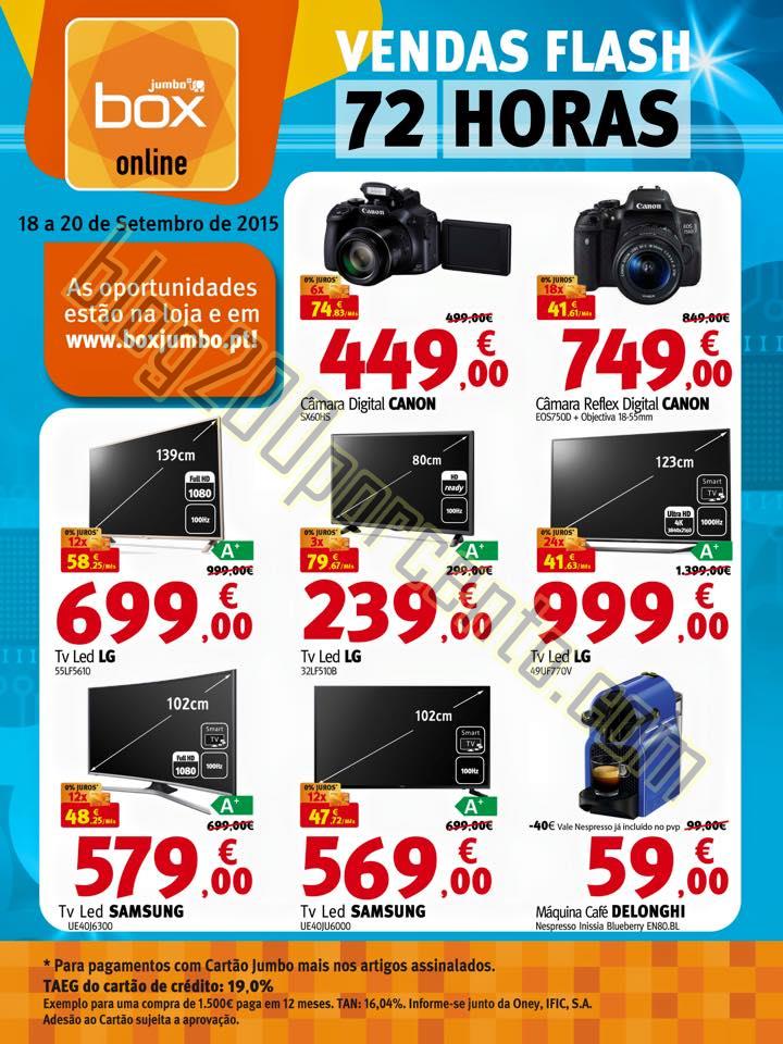 Vendas Flash JUMBO - BOX Fim de semana até 20 set