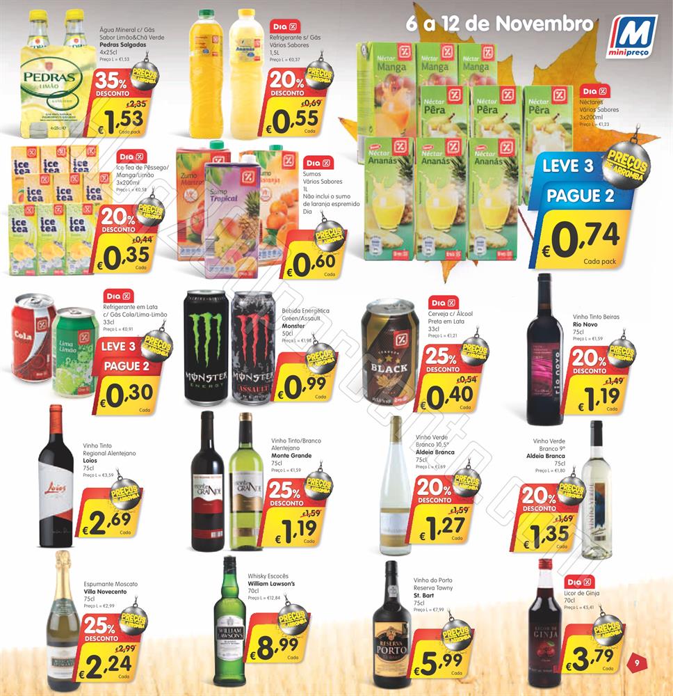 Antevisão Folheto MINIPREÇO de 6 a 12 novembro -
