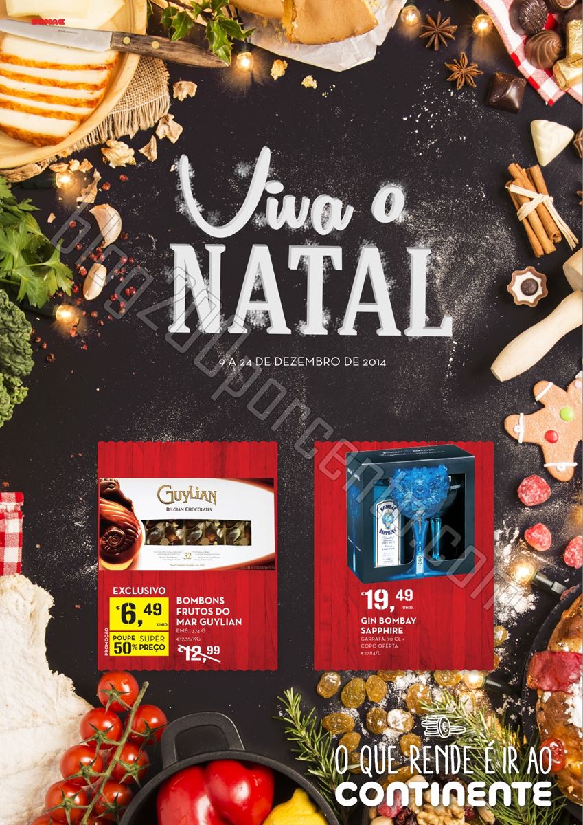 Novo Folheto CONTINENTE Viva o Natal de 9 a 24 dez