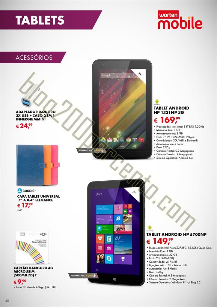 Novo Folheto WORTEN MOBILE Promoções até 2 sete