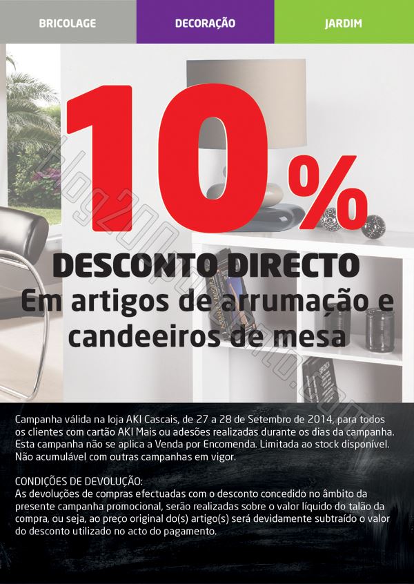 Antevisão 10% de desconto AKI Cascais de 27 a 28 setembro