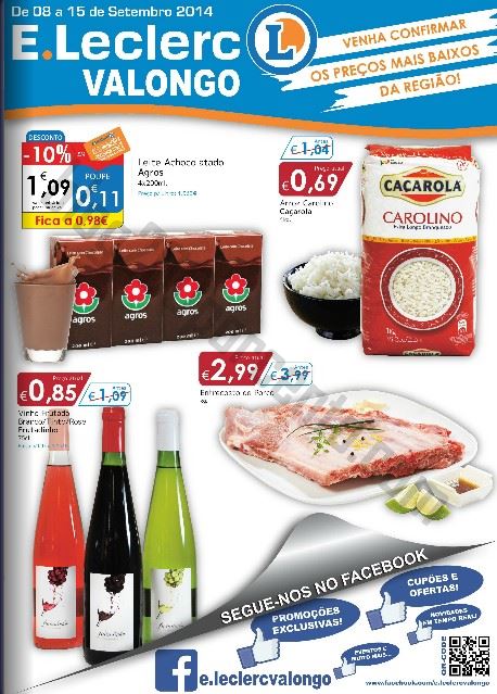Antevisão Folheto E-LECLERC Valongo de 8 a 15 setembro
