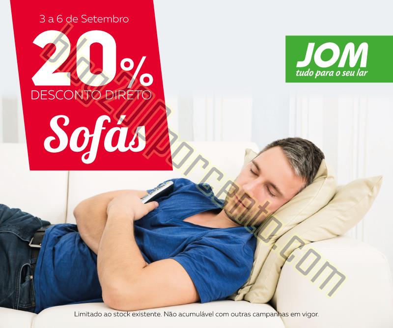 20% de desconto JOM Fim de semana de 3 a 6 ssetemb