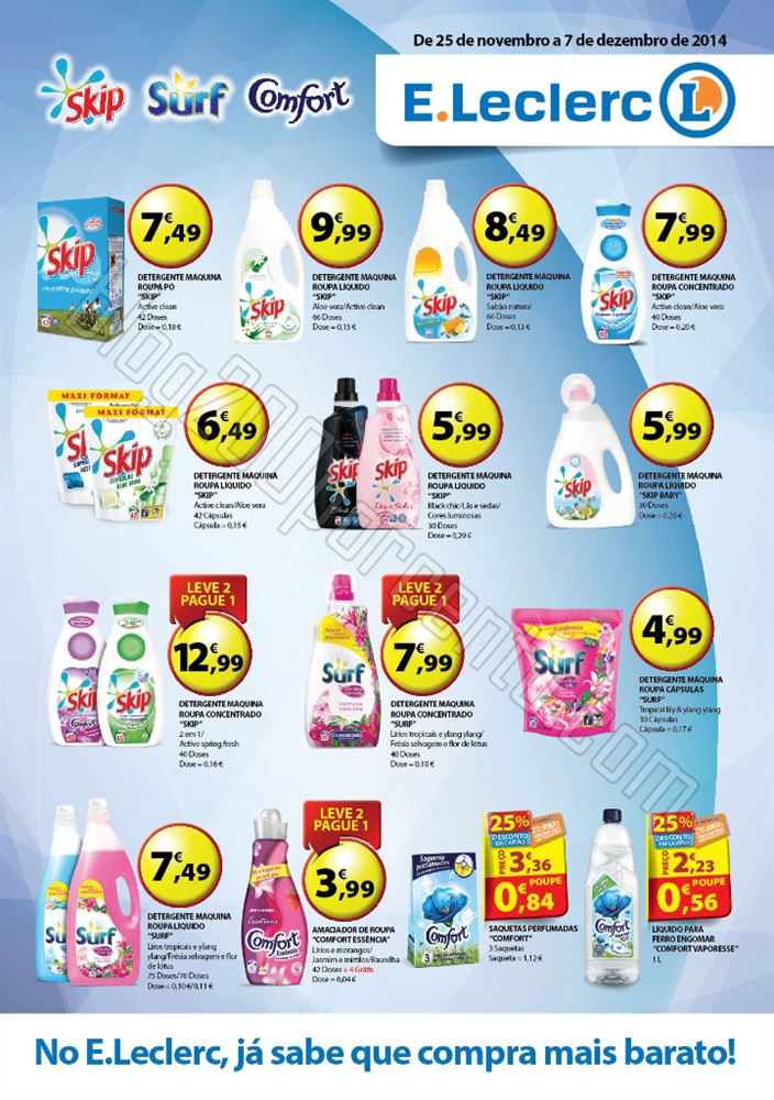 Antevisão Folheto E-LECLERC Unilever de 25 novemb