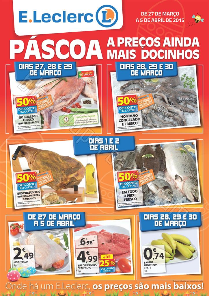 Antevisão Folheto E-LECLERC Big Bang Páscoa de 2