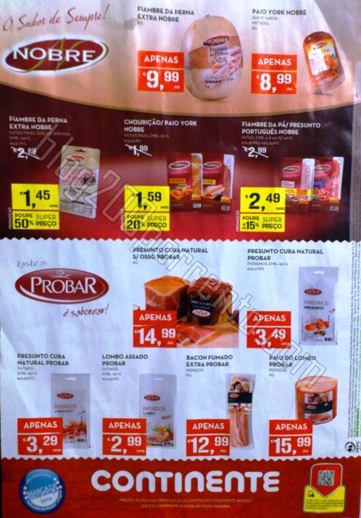 Novo Folheto CONTINENTE Charcutaria de 9 a 15 deze