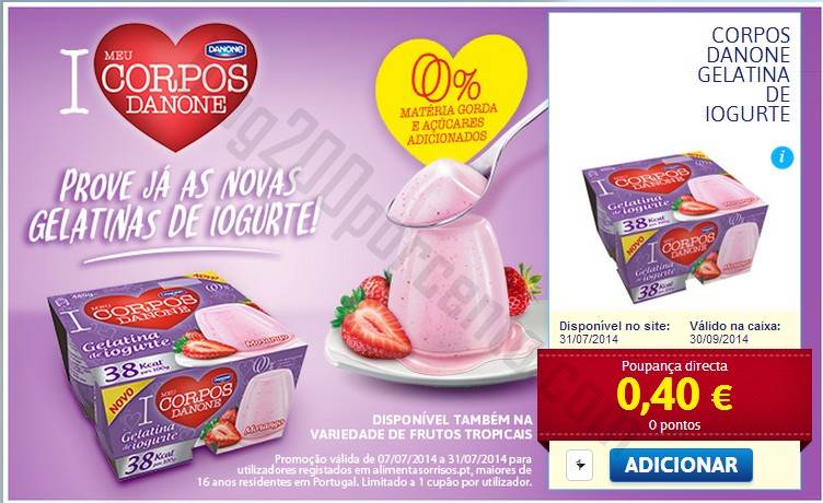Novo Vale desconto DANONE para imprimir com 0 pontos!