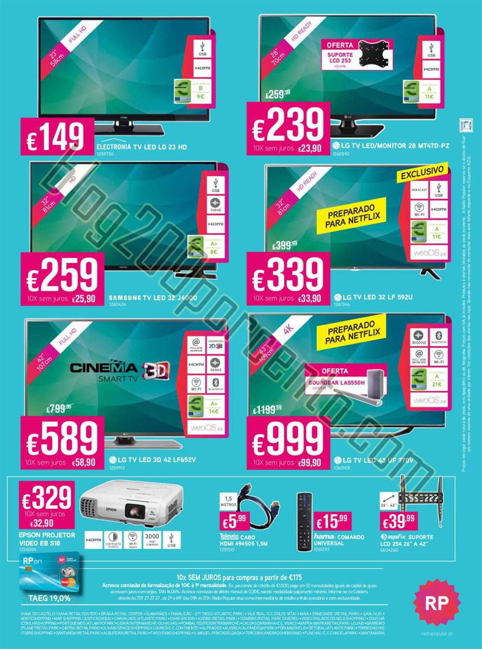 Novo Folheto RADIO POPULAR Promoções de 24 agost